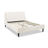 Aspen - Vertical Tufted Modern Headboard Platform Bed Set by Couch.com