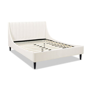 Aspen - Vertical Tufted Modern Headboard Platform Bed Set by Couch.com