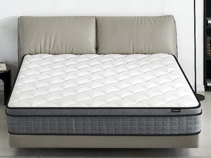 12" Hybrid Pillow Top Mattress A Box With Gel Infused Memory Foam, Breathable And Hypoallergenic, Medium Firm For Lumbar Support by Couch.com