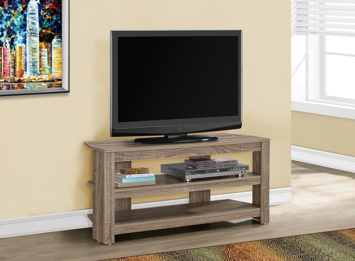 TV Stand, Console, Media Entertainment Center, 3 Storage Shelves by Couch.com