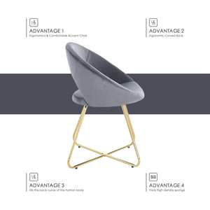 Modern Accent Velvet Lounge Chair by Couch.com