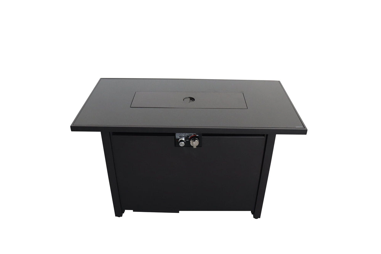 Fiber Reinforced Propane / Natural Gas, Fire Pit Table - Charcoal by Couch.com