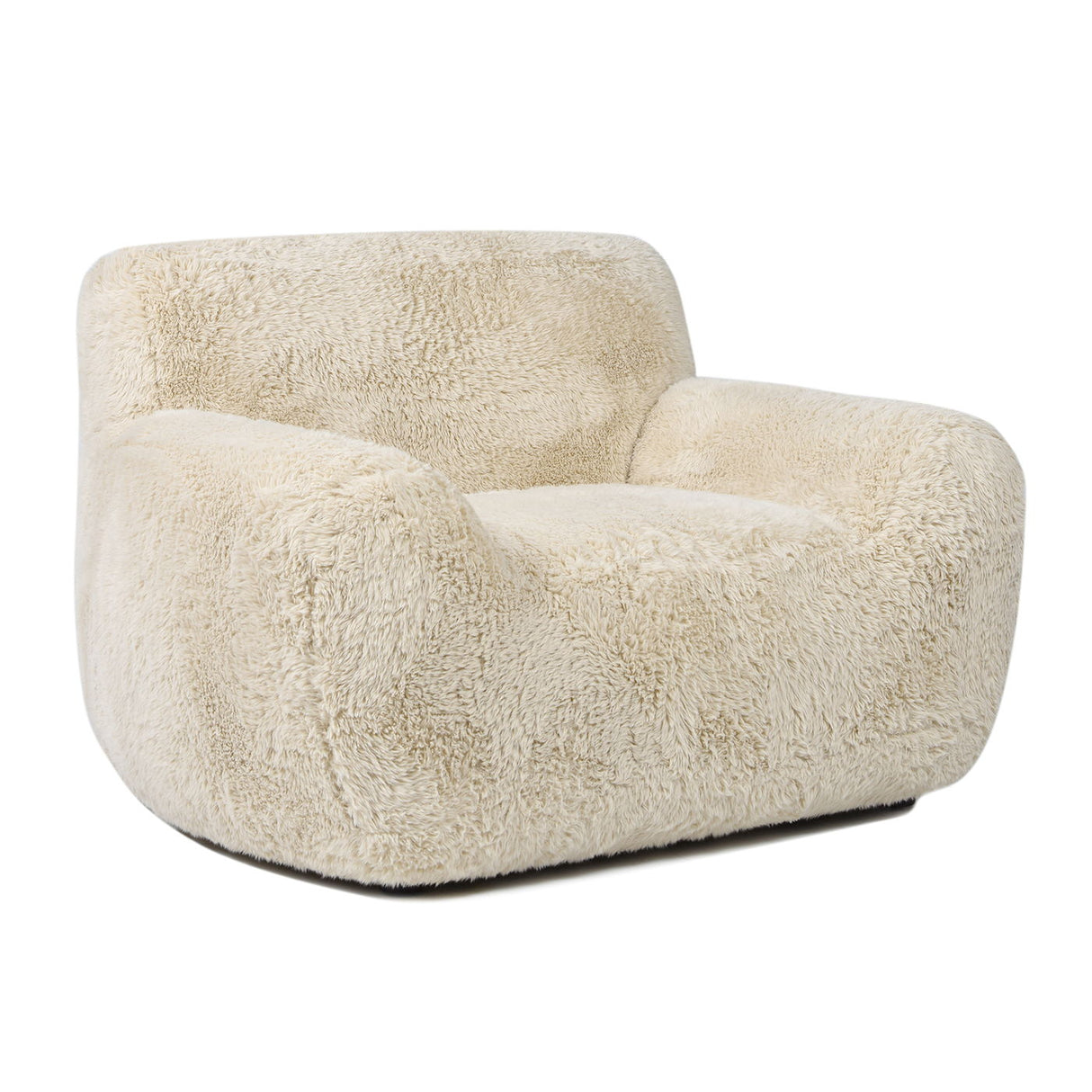 Summit - Faux Sheepskin Overstuffed Arm Chair - Cream Beige by Couch.com
