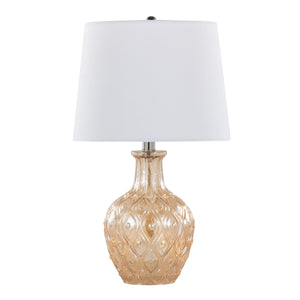 Gloria Round 20" Contemporary Glass Accent Lamp - Set of 2