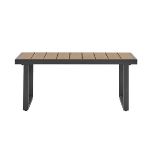 4-Pieces Outdoor Metal Patio Furniture Set with Cushions