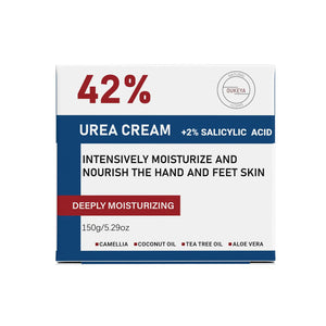 Urea Cream 42% plus Salicylic Acid 2% Net 5.29 Oz for Dry Cracked Feet, Heels, Knees, Elbows, Hands Repair Treatment. Moisturizes and Removes Corns, Calluses, Dead Skin, and Softens Toenails 5.29 Ounce(Pack of 2)