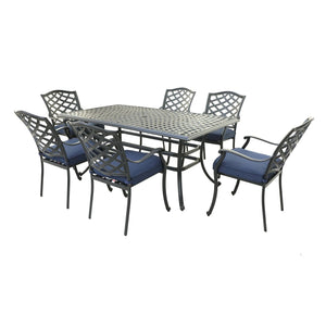 Rectangular Aluminum Dining Set With Cushions by Couch.com