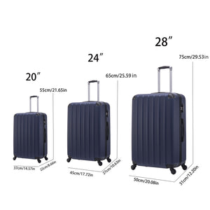 3 Piece Hard Luggage Set With Universal Wheels And Luggage Password Lock, 20 / 24 / 28" by Couch.com