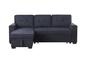 Lucca II - 84.5"W Reversible Sleeper Sectional Sofa with Storage Chaise by Couch.com