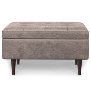 Shay - Large Square Coffee Table Storage Ottoman Mid-Century Style by Couch.com