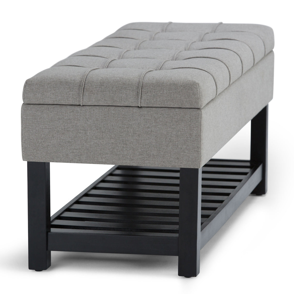 Saxon - Upholstered Transitional Storage Ottoman Bench by Couch.com