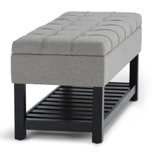 Saxon - Upholstered Transitional Storage Ottoman Bench by Couch.com