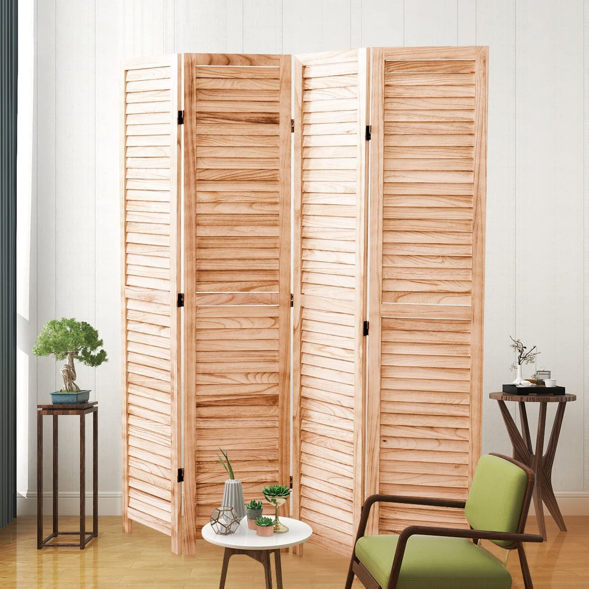 Panel Wooden Folding Room Divider by Couch.com