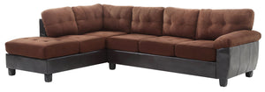Couch.com Gallant Sectional Chocolate, Microfiber Construction, Dark Brown Finish by Couch.com