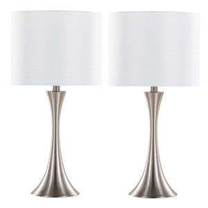 Lenuxe - Contemporary Semi Gloss Table Lamp (Set of 2) by Couch.com
