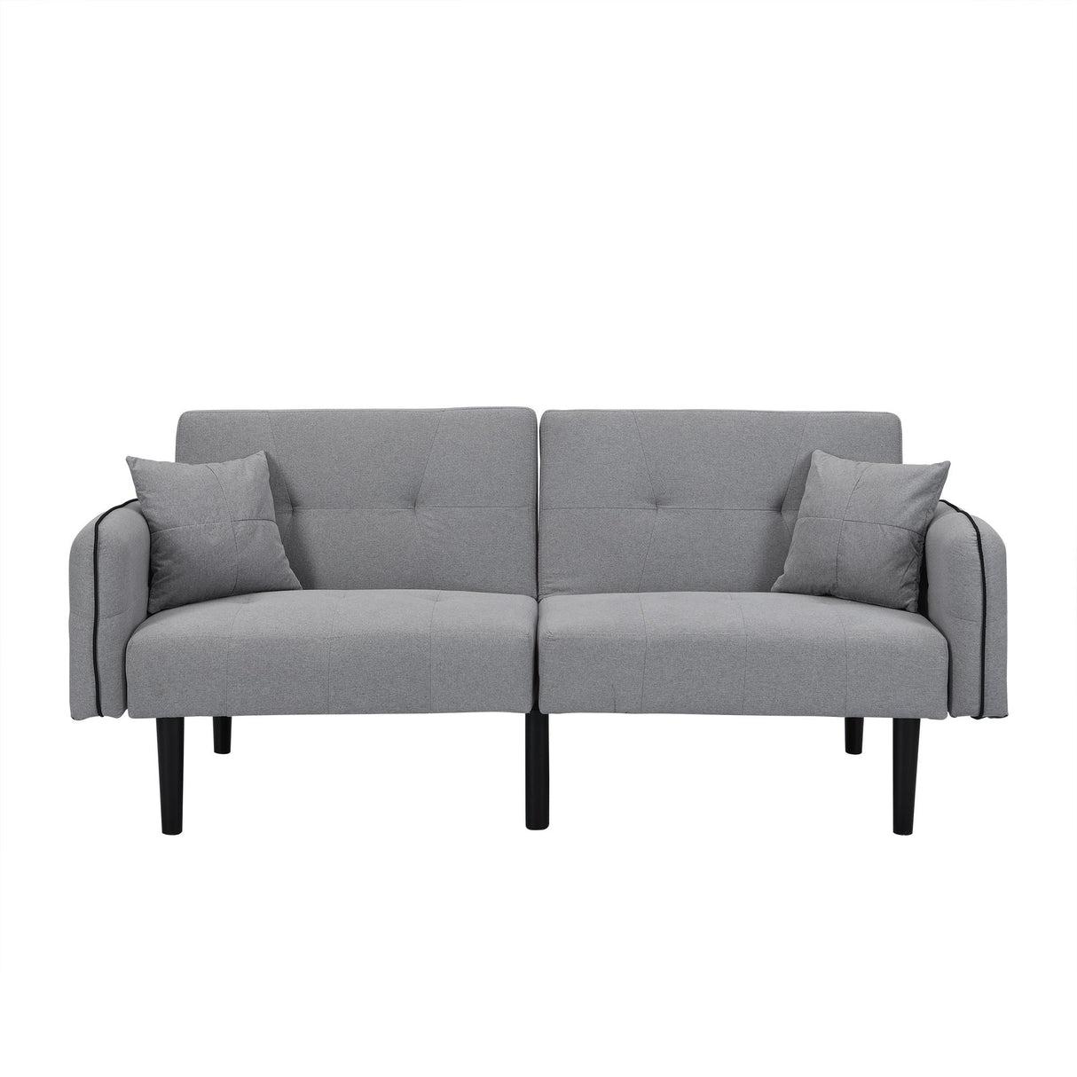 Folding Ottoman Sofa Bed With Stereo - Gray Fabric by Couch.com