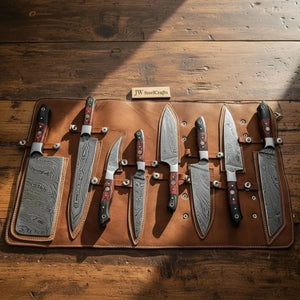 8-Piece Damascus Kitchen Knife Set wit 7 to 13 Inch Blades