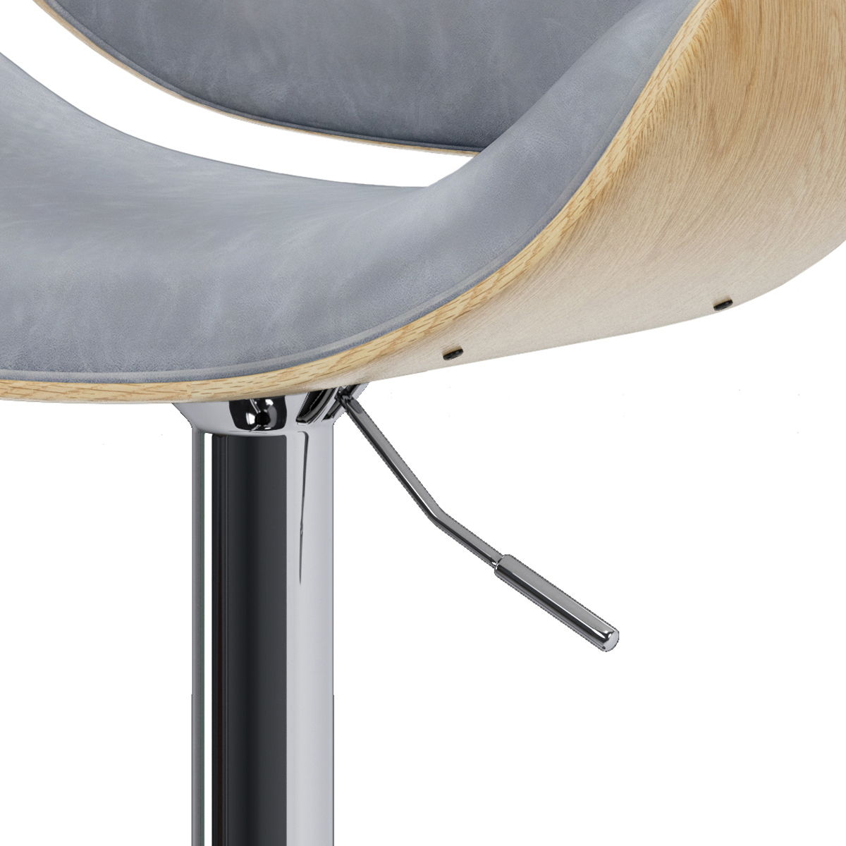 Marana - Handcrafted Bentwood Adjustable Swivel Bar Stool by Couch.com