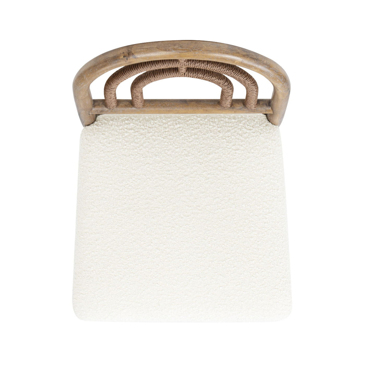 Leon - Arched Back & Upholstered Counter Stool (Set of 2) - Ivory White by Couch.com