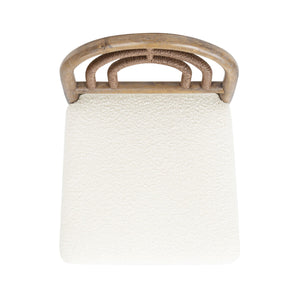 Leon - Arched Back & Upholstered Counter Stool (Set of 2) - Ivory White by Couch.com