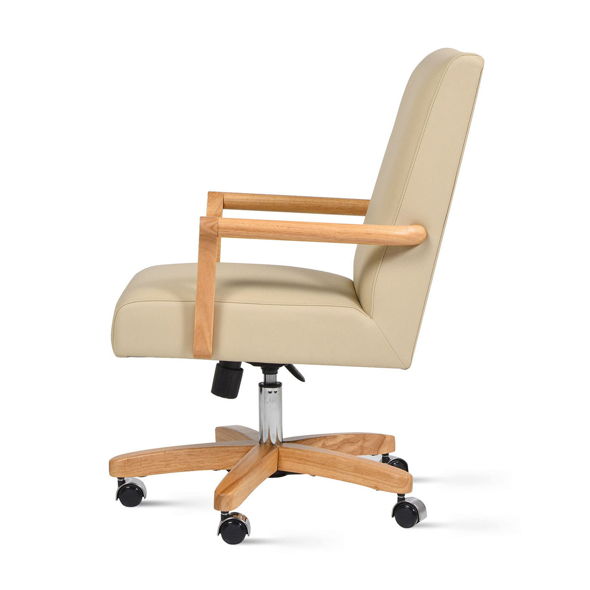 Dumont - Modern Farmhouse High Back Executive Home Office Chair - Neutral Cream Beige / Natural by Couch.com