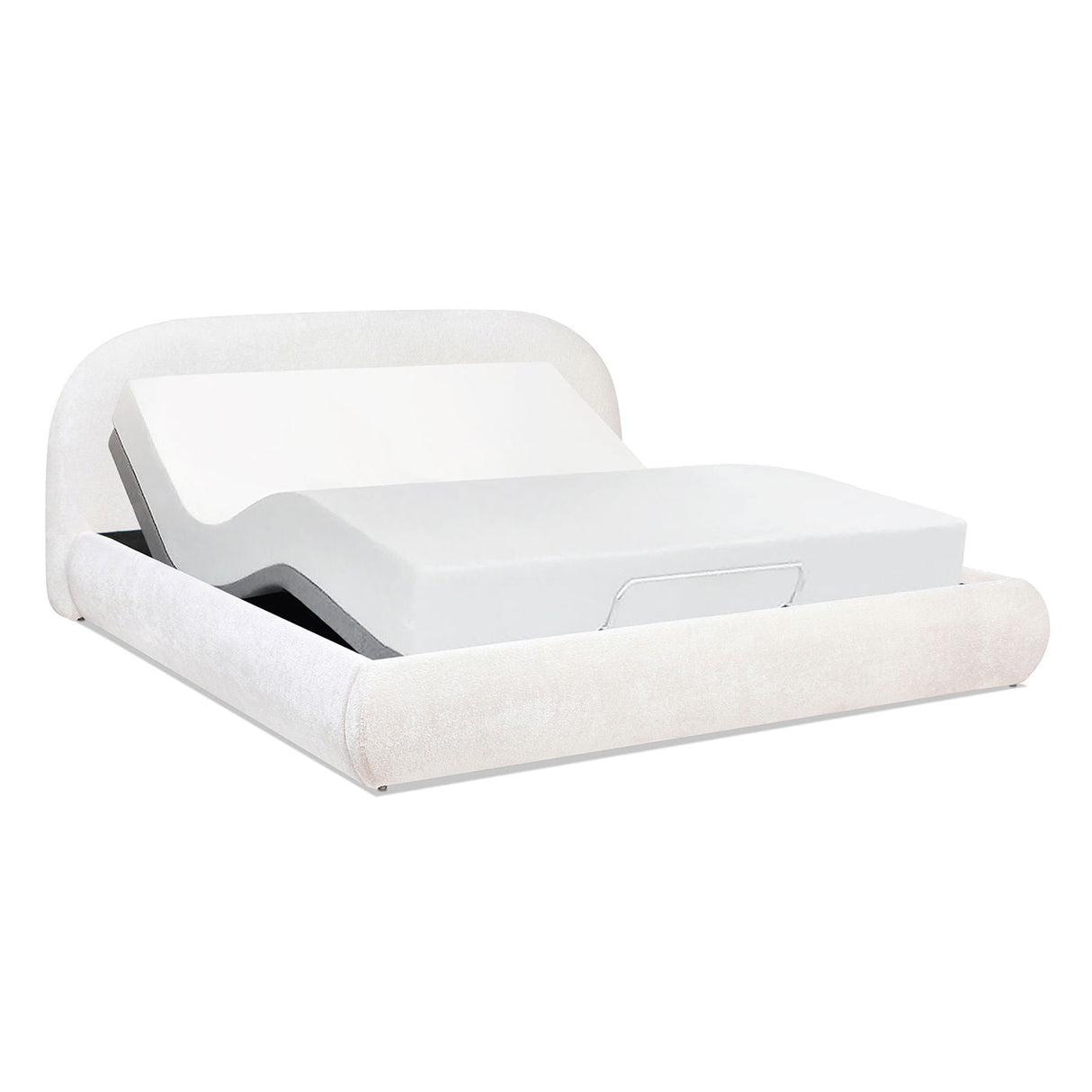 Archie Puffy Grounded - Upholstered Platform Bed by Couch.com