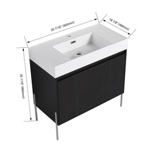 Freestanding Bathroom Vanity With Resin Sink And Storage Cabinet by Couch.com