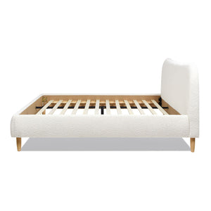 Roman - Curved Headboard Upholstered Platform Bed by Couch.com