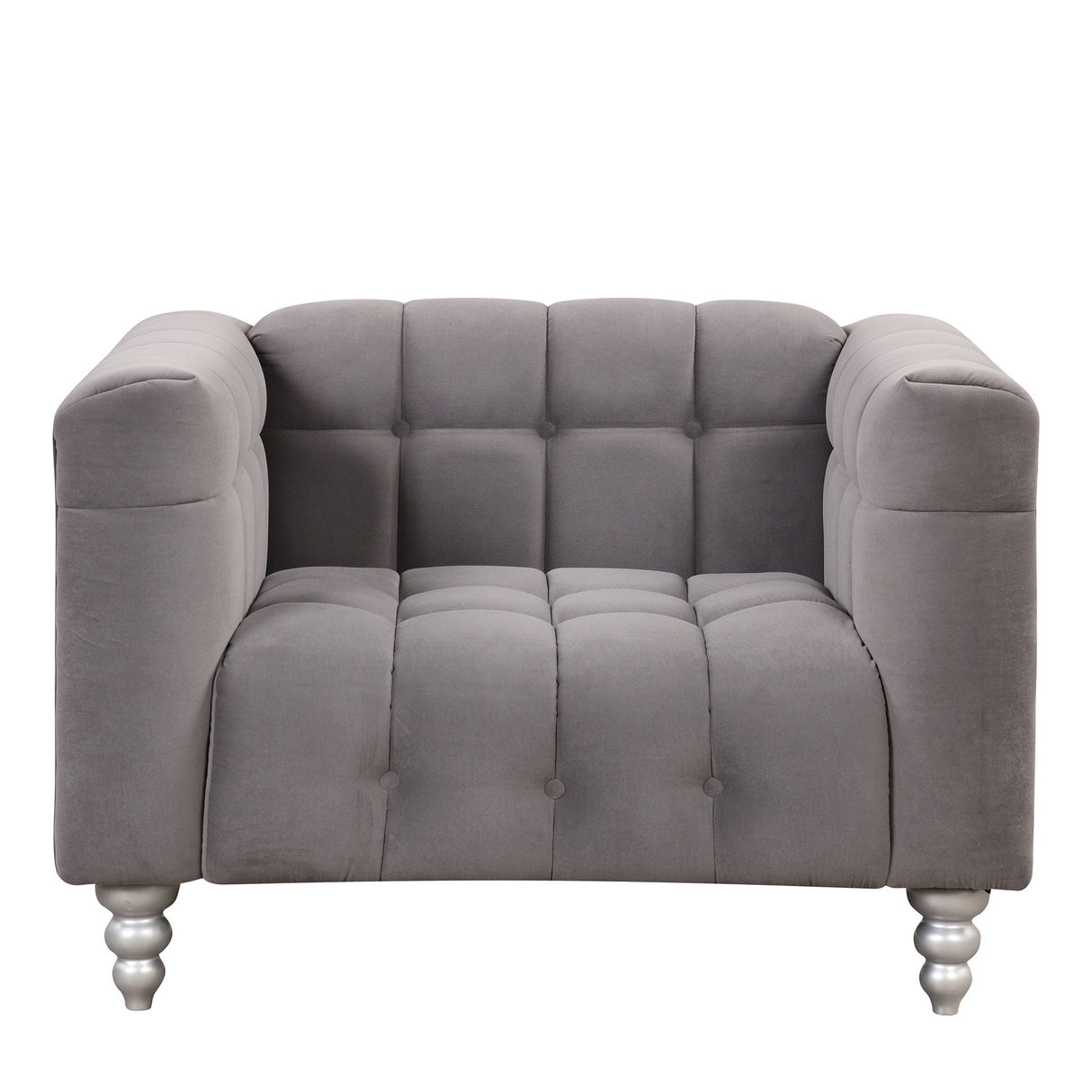 Modern Sofa Dutch Fluff Upholstered Sofa & Wood Legs, Buttoned Tufted Backrest by Couch.com