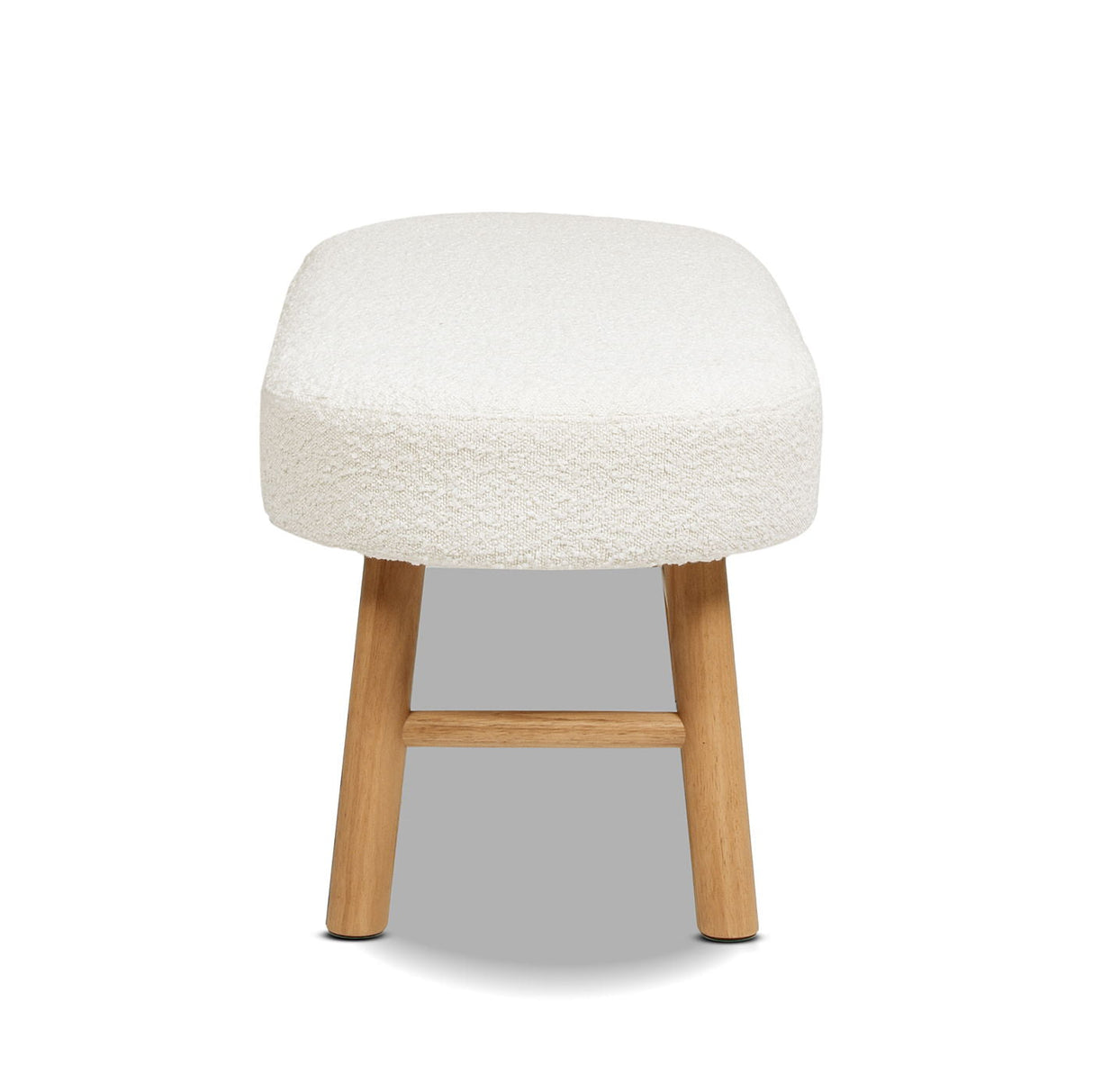 Fuji - Upholstered Bedroom Accent Bench With Natural Legs - Ivory White by Couch.com