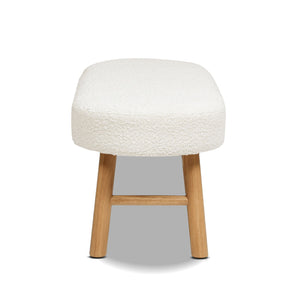 Fuji - Upholstered Bedroom Accent Bench With Natural Legs - Ivory White by Couch.com