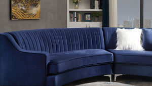 Velvet Curved Sofa by Couch.com