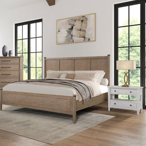 Open Nightstand With 2 Drawers