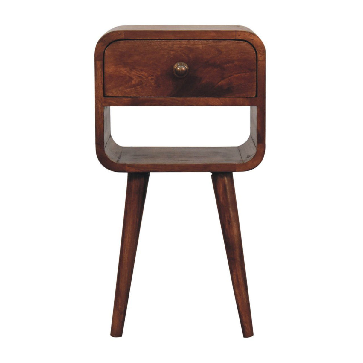 Mini California Curved Nightstand Wth Lower Slot by Couch.com