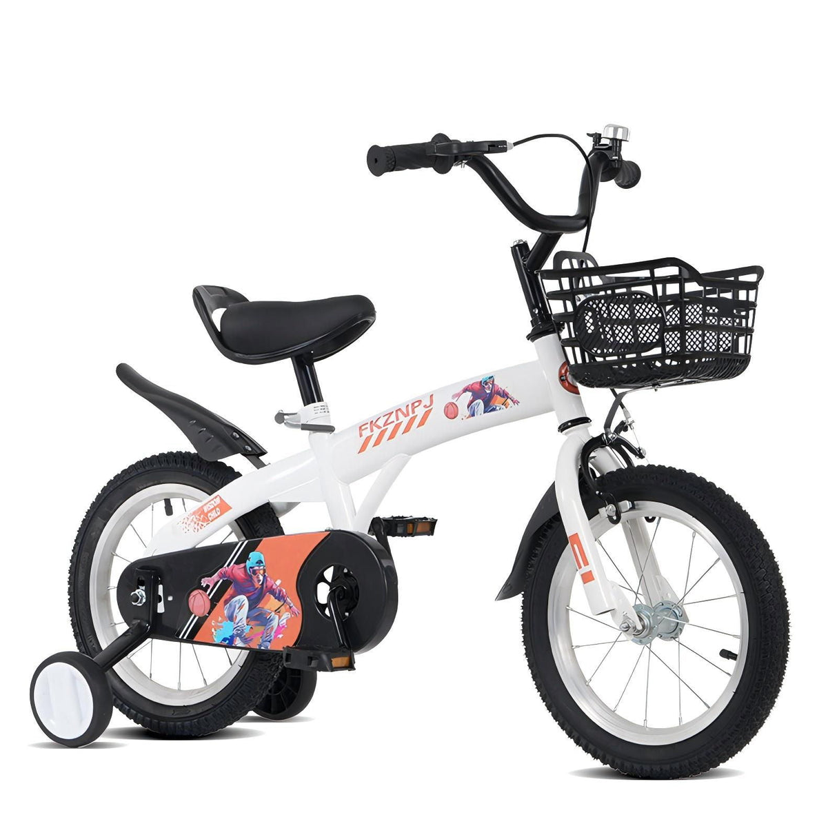Fkznpj - 16" Sporty Kids Bike With Training Wheels And Stand Adjustable Saddle Suitable For Boys And Girls Aged 4 - 8 Years Tall Height 41 - 46" Available In A Variety Of Colors by Couch.com