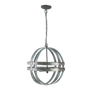 4 Light Galvanized Chandelier, Hanging Light Fixture With Adjustable Chain For Kitchen, Bulb Not Included - Gray by Couch.com
