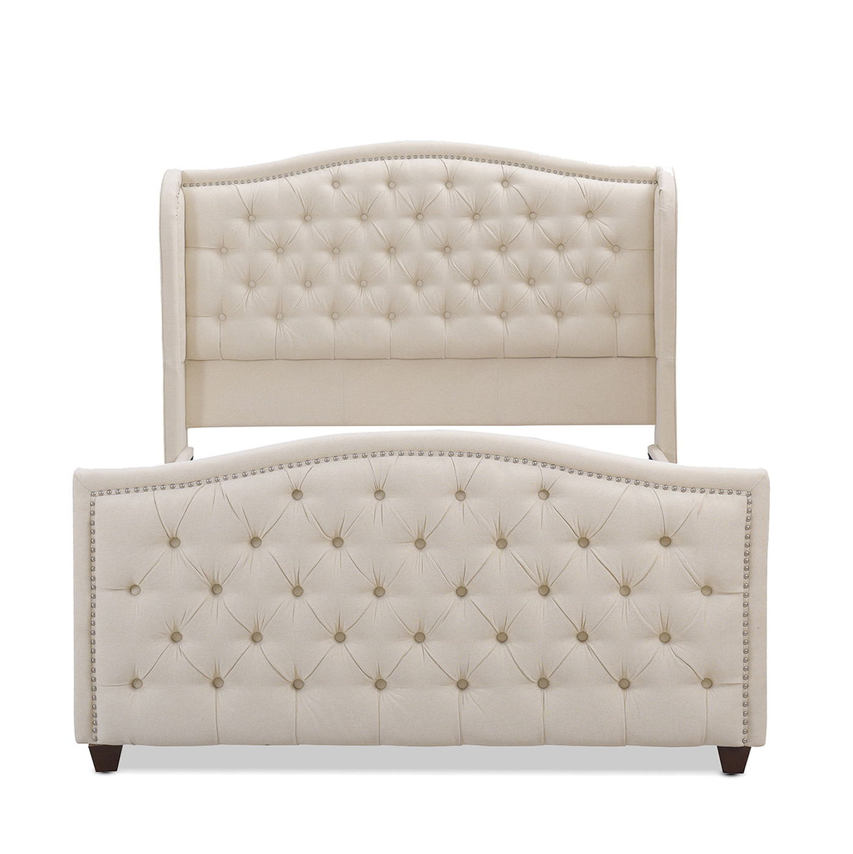 Marcella - Upholstered Shelter Headboard Bed Set by Couch.com