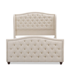 Marcella - Upholstered Shelter Headboard Bed Set by Couch.com