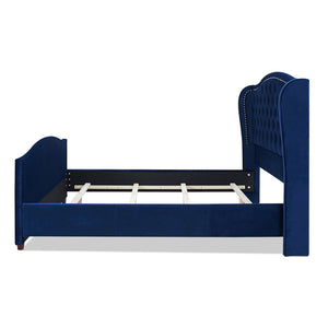 Marcella - Upholstered Shelter Headboard Bed Set by Couch.com