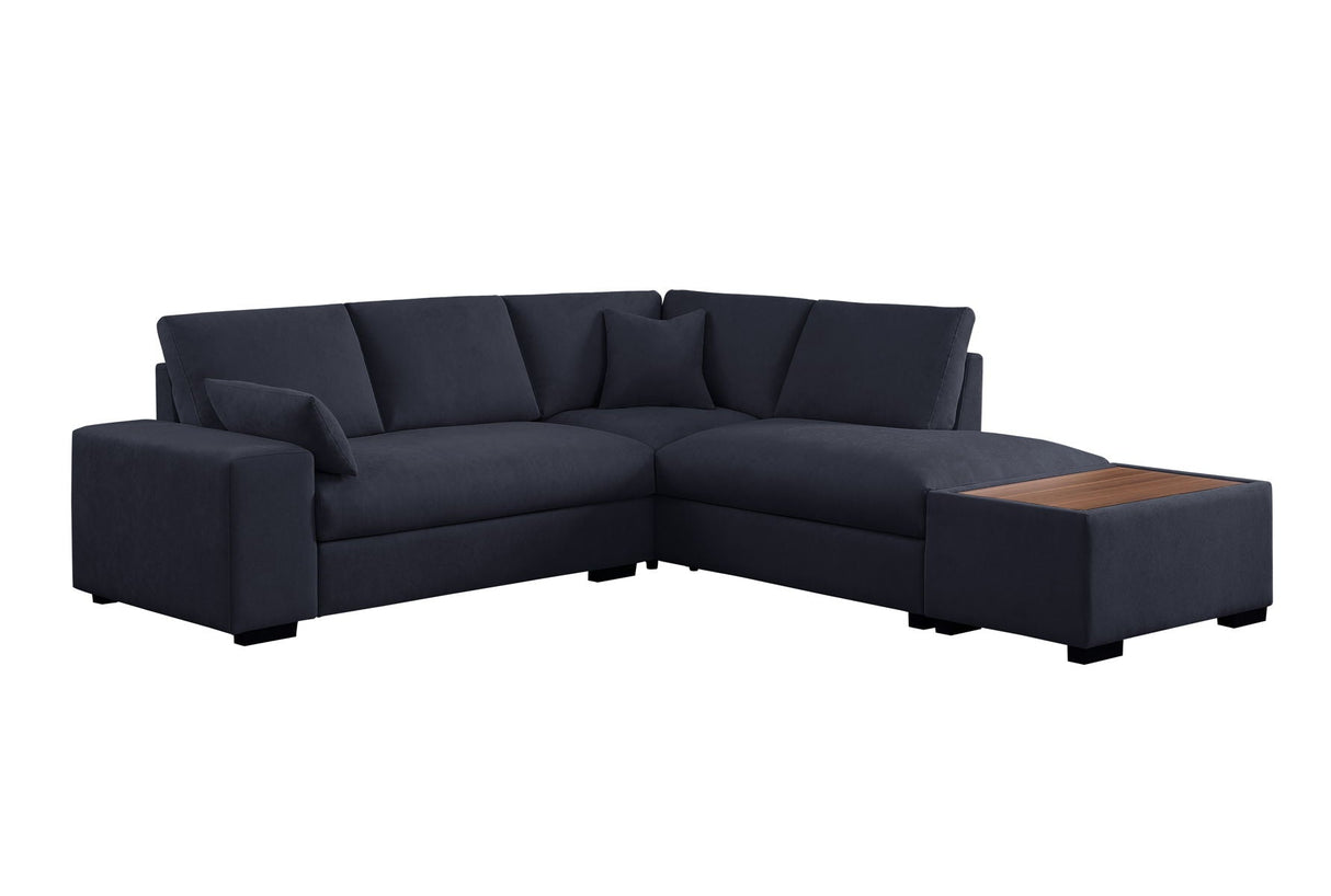 Joshua - 100" Sectional Sofa with Right Facing Chaise and Console Ottoman by Couch.com