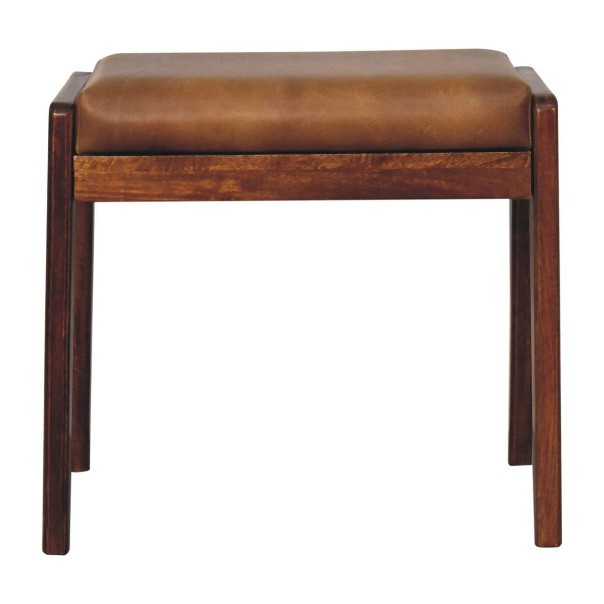 Couch.com Buffalo Hallway Footstool Brown, Wood Construction, Dark Brown Finish by Couch.com
