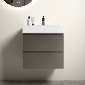 Alice - Bathroom Vanity With Sink, Large Storage Wall Mounted Floating Bathroom Vanity For Modern Bathroom, One-Piece Sink Basin Without Drain And Faucet by Couch.com
