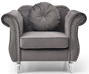 Chic Transitional Flared Arm Chair by Couch.com