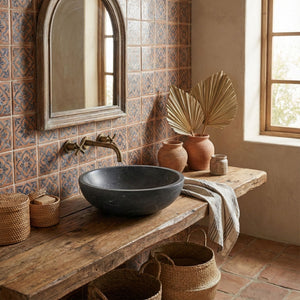 Bathroom Vessel Sink, Circular Design