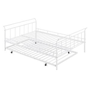 Metal Daybed With Curved Handle Design And Trundle by Couch.com