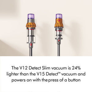 DYSON REFURBISHED VACUUM V12 DETECT SLIM CORDLESS STICK-YELLOW/IRON