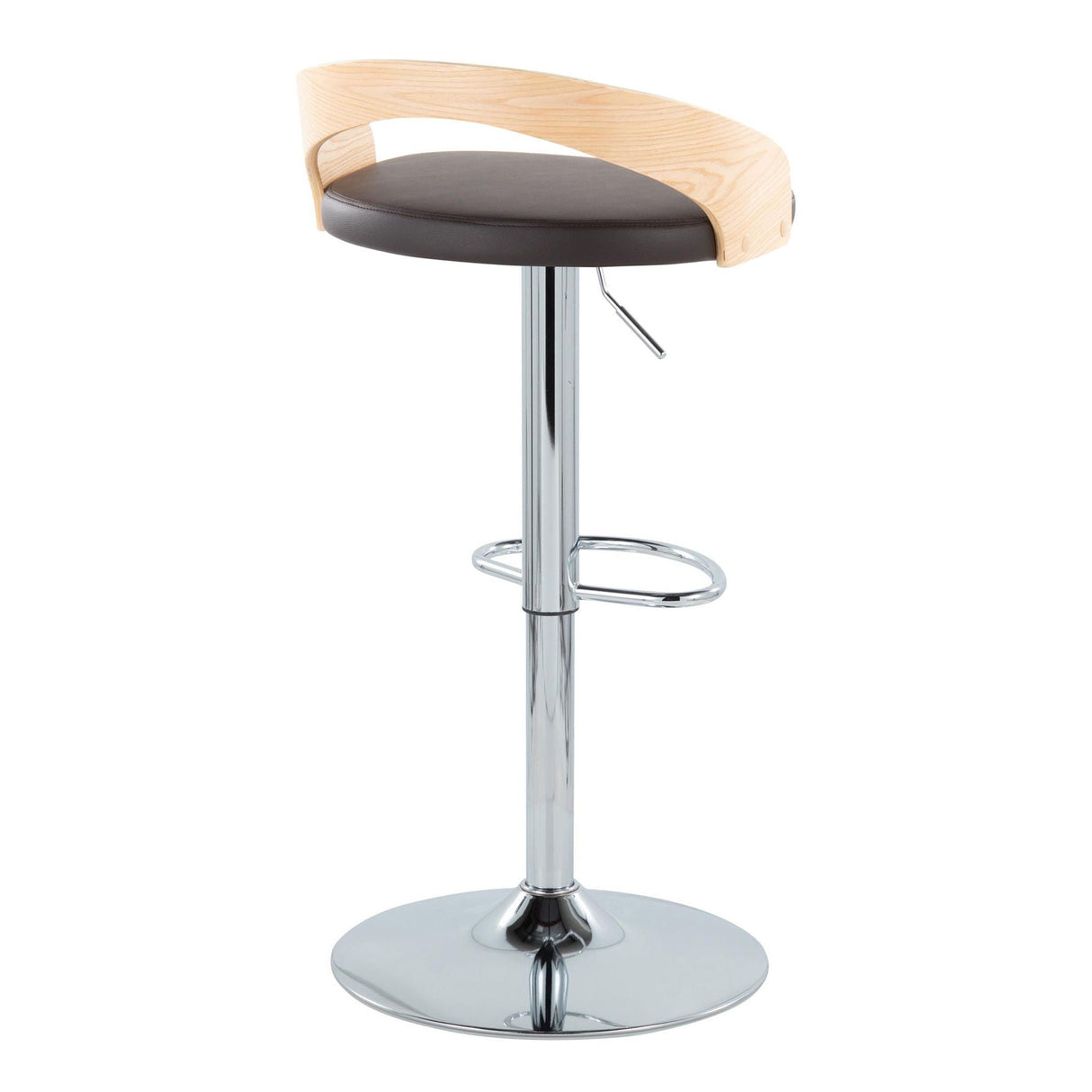 Grotto - Mid Century Modern Adjustable Height Barstool & Swivel With Oval Footrest (Set of 2) by Couch.com