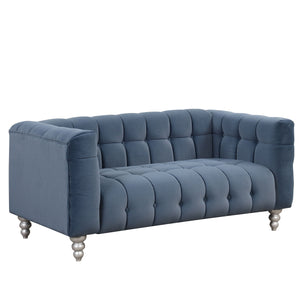 Modern Sofa Dutch Fluff Upholstered Sofa With Wood Legs, Buttoned Tufted Backrest by Couch.com