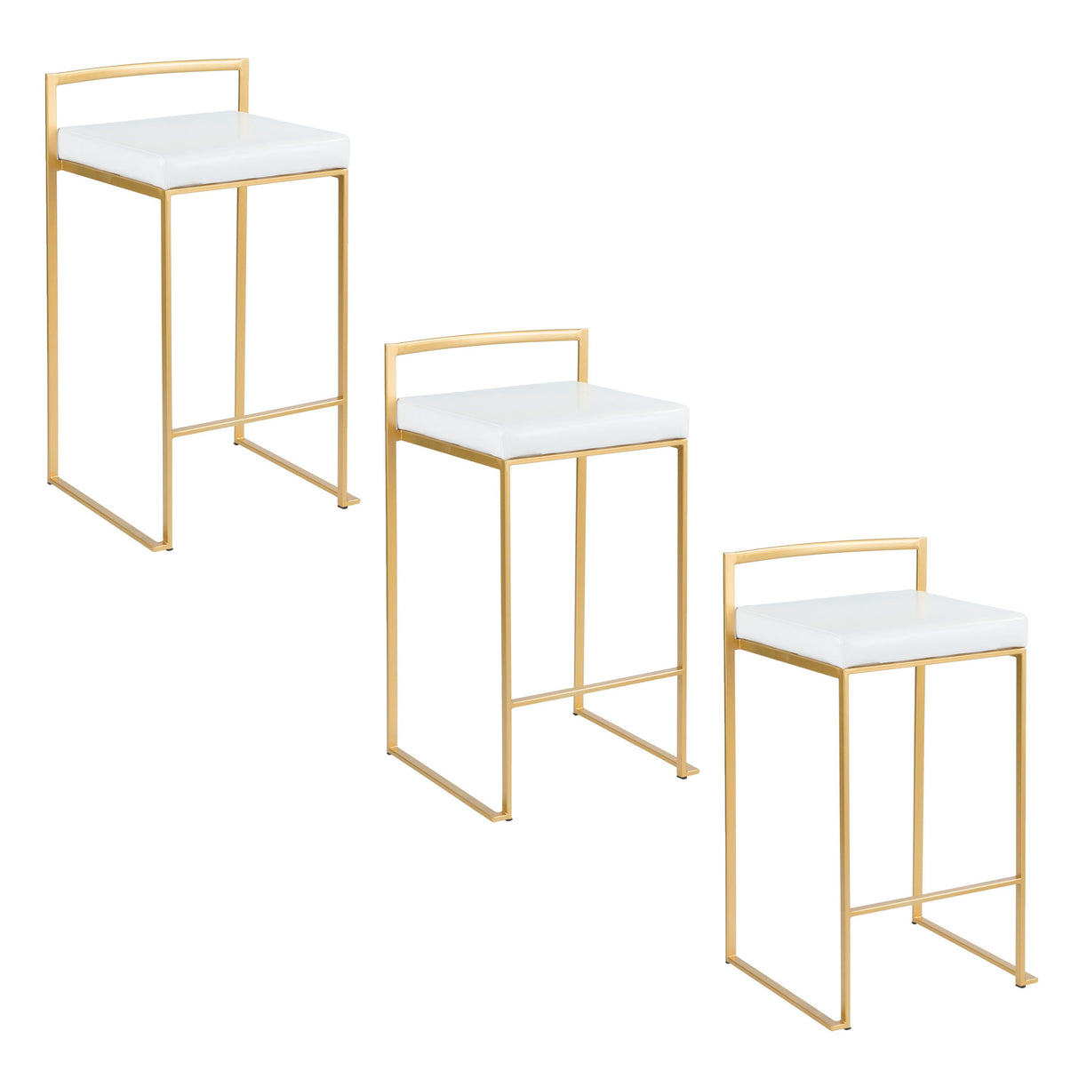 Fuji - Contemporary / Glam Design Counter Stool (Set of 2) by Couch.com