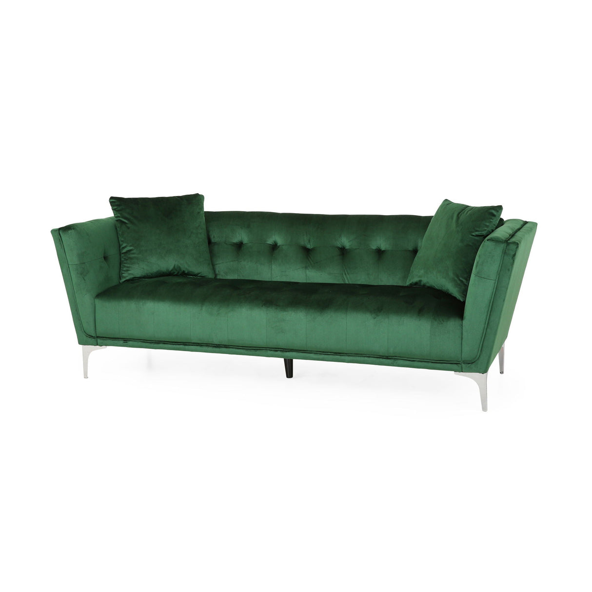 Comfy 3 Seat Sofa With Metal Legs, Modern For Living Room And Study - Emerald by Couch.com